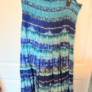 New Directions Ocean Hues Maxi Skirt